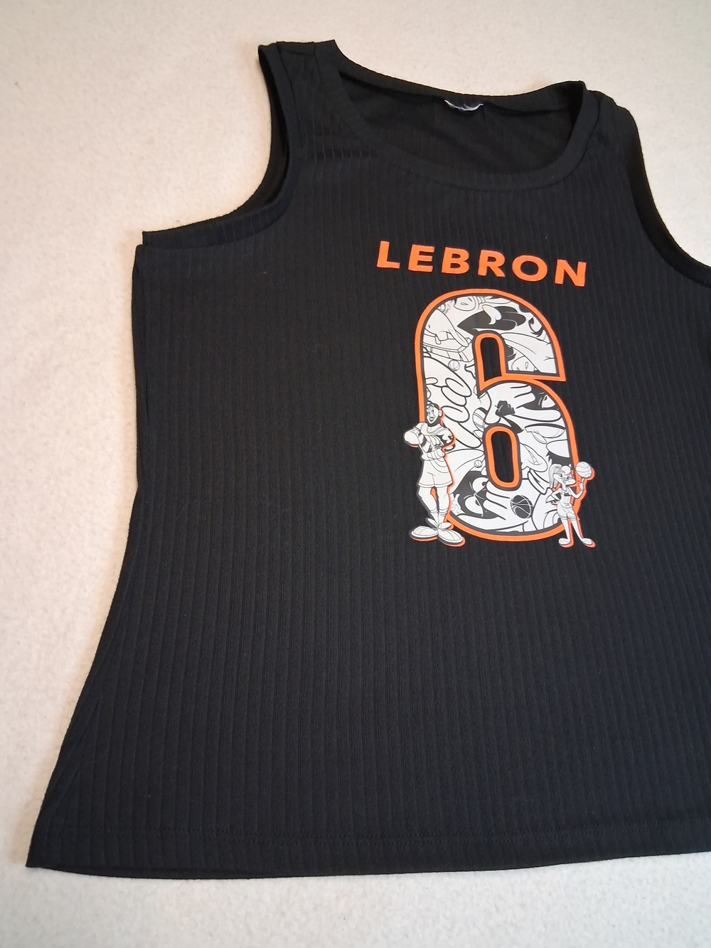 LeBron Graphic Tank Top - Black with Orange & White - Picture 5 of 5